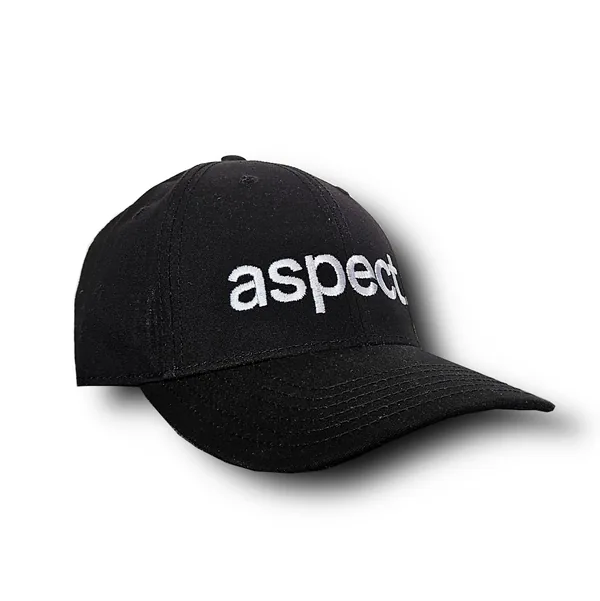 Schwarze aspect. Cap mit gesticktem weißem Logo